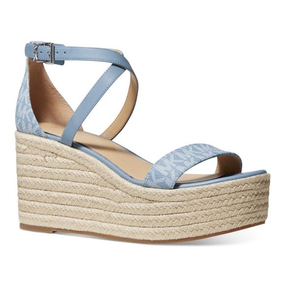 MICHAEL Michael Kors Shoes - Michael Kors Serena Wedge Espadrille Sandals Chambray Size: 8.5 NIB!